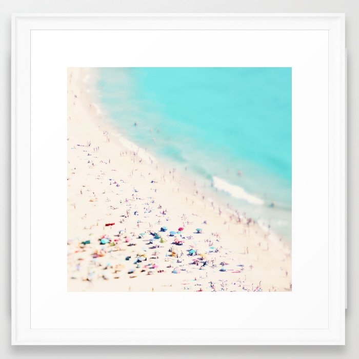 Beach Love Iii Square Framed Art Print by Ingrid Beddoes Photography - Scoop White - MEDIUM (Gallery)-22x22 - Image 0