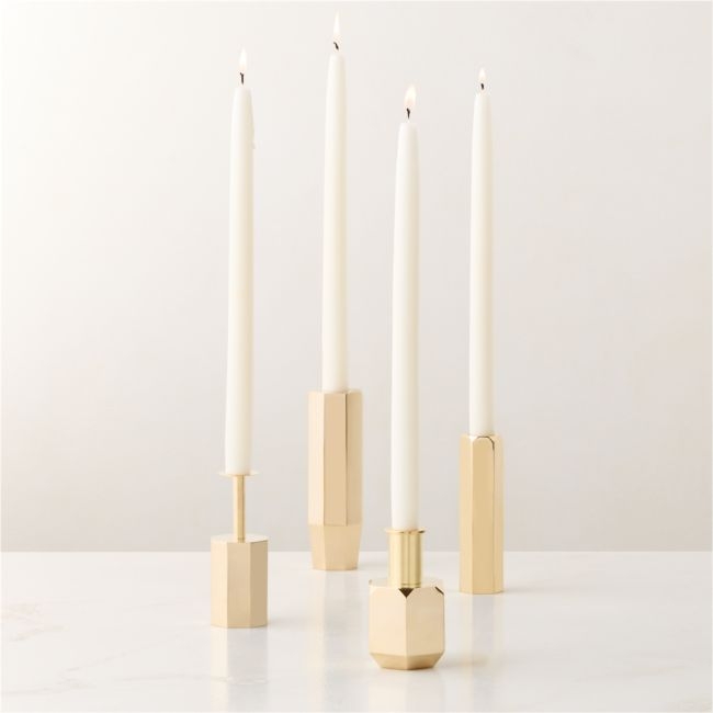 Celestine Brass Taper Candle Holders Set of 4 by goop - Image 0