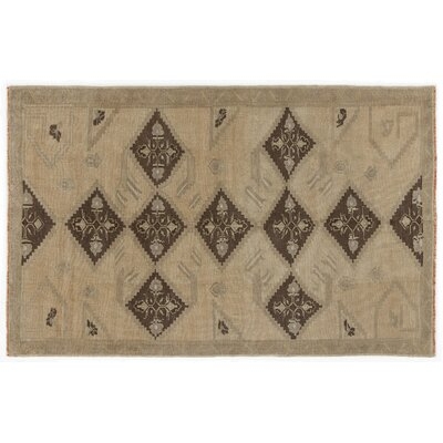 One-of-a-Kind Heritage Southwestern Hand-Knotted 5'1" x 7'10" Wool/Cotton Beige Area Rug - Image 0