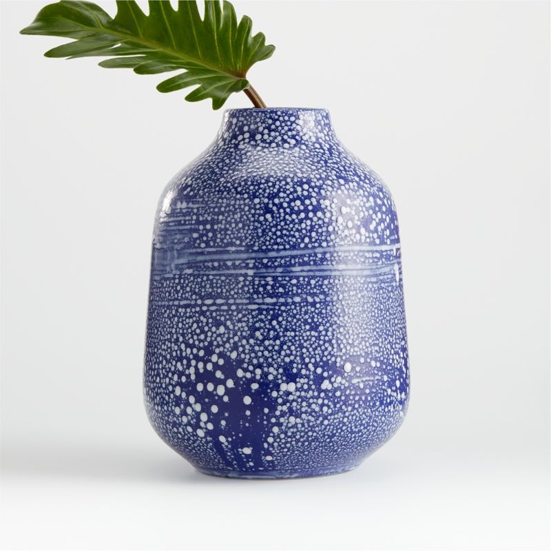 Alya Blue Speckled Vase - Image 1