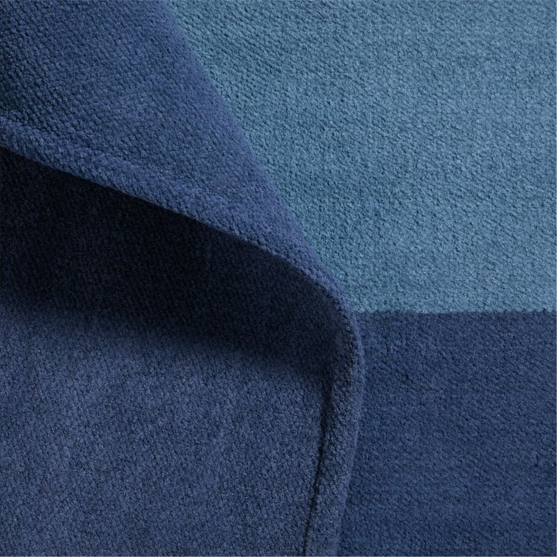 Soft Gradient Blue Chenille Kids Area Rug 6'x9' - Image 2