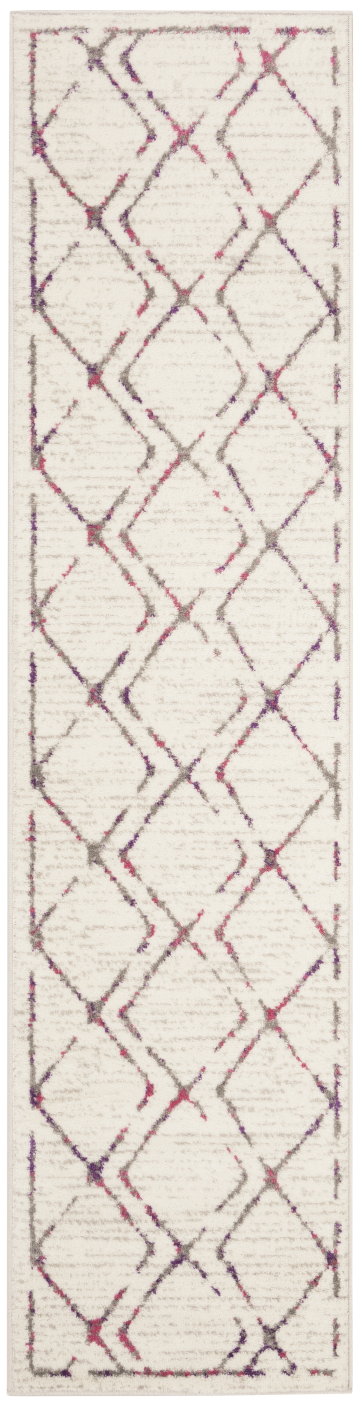 Arlo Home Woven Area Rug, SKY197F, Ivory/Pink,  2' X 8' - Image 0