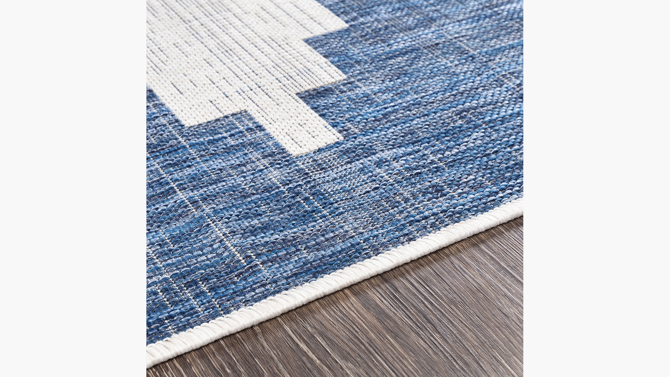 Costa Outdoor Rug, Blue Costa, 2'7" x 10' - Image 3