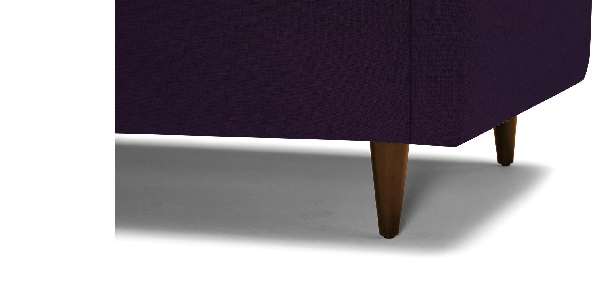 Purple Parker Mid Century Modern Sofa - Royale Amethyst - Mocha - Image 4