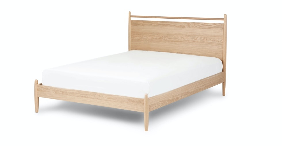 Lenia Queen Panel Bed - White Oak - Image 1