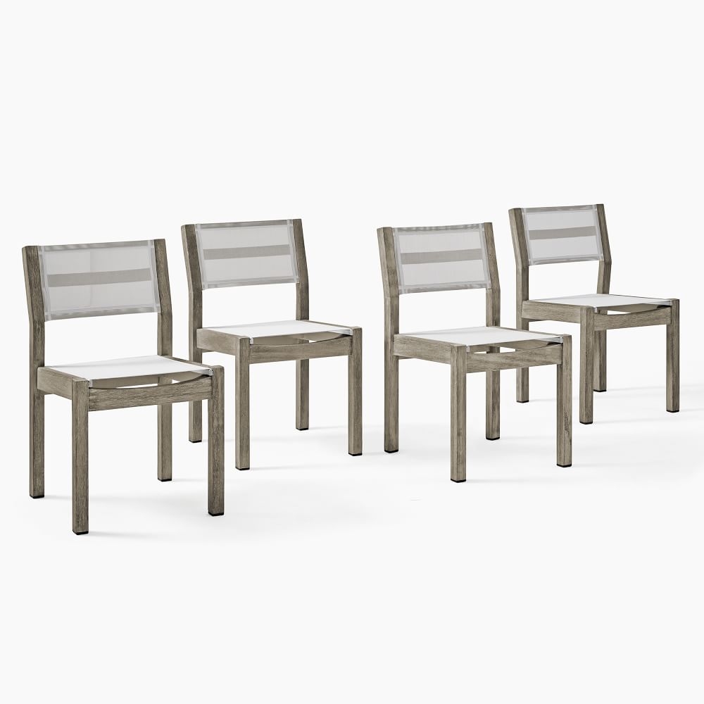 Portside Textiline Dining Chair, Set of 4, Weathered Gray - Image 0