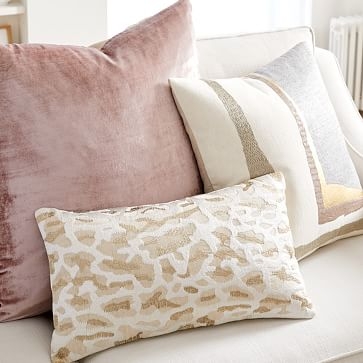 Lush Velvet Pillow Cover, Set of 2, Pink Grapefruit, 24"x24" - Image 3