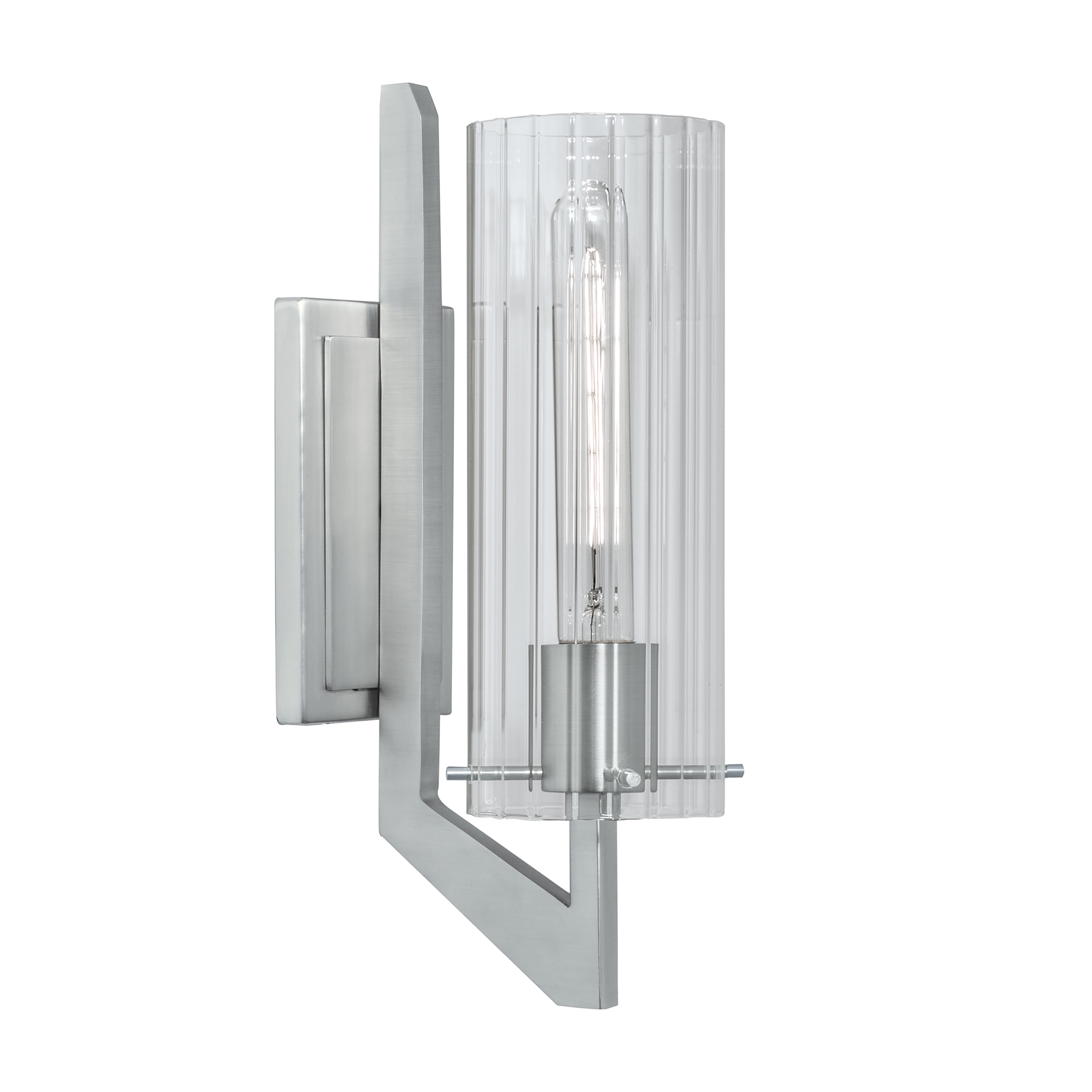 Faceted Sconce Vanity Light - Brushed Nickel - Image 0