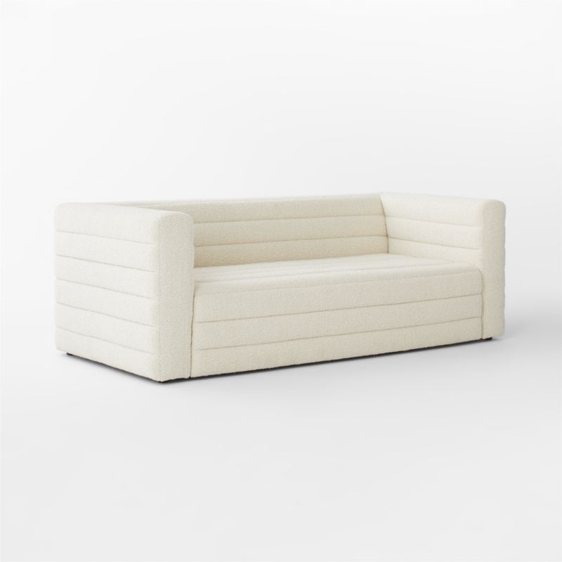 Strato Wooly Sand Sofa, Boucle White, 80" - Image 2