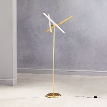 Light Rods LED Floor Lamp Antique Brass (64") - Image 1