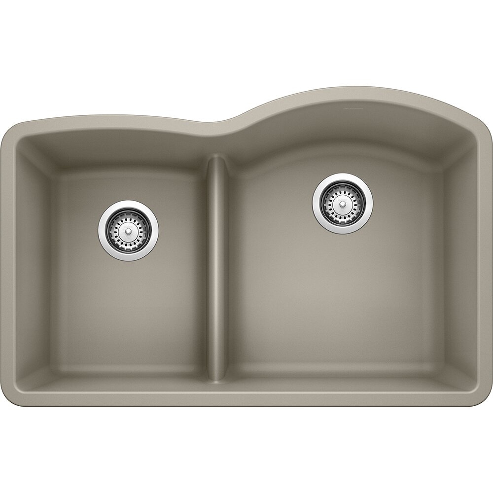Blanco Diamond SILGRANIT 32"" L x 21'' W Double Bowl Undermount Kitchen Sink - Image 0
