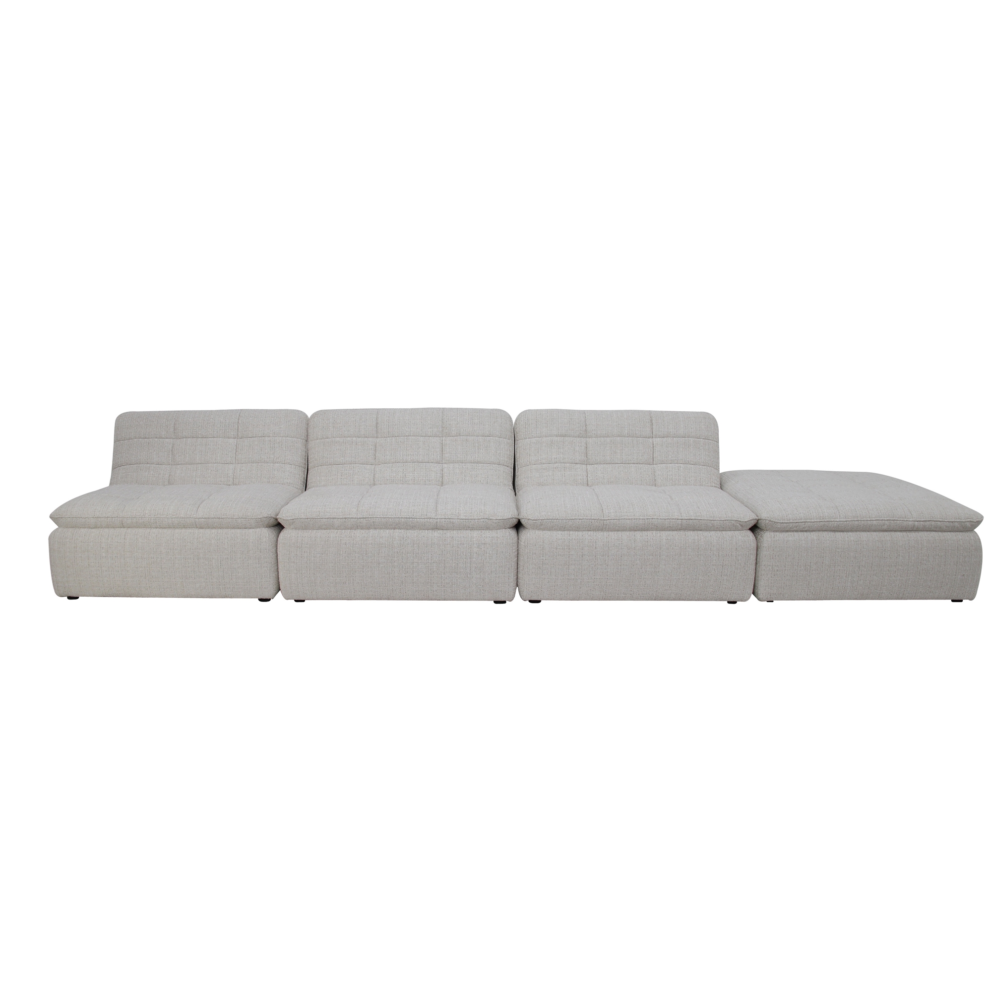 Lino Lounge Modular Sectional Textured Oat - Image 0