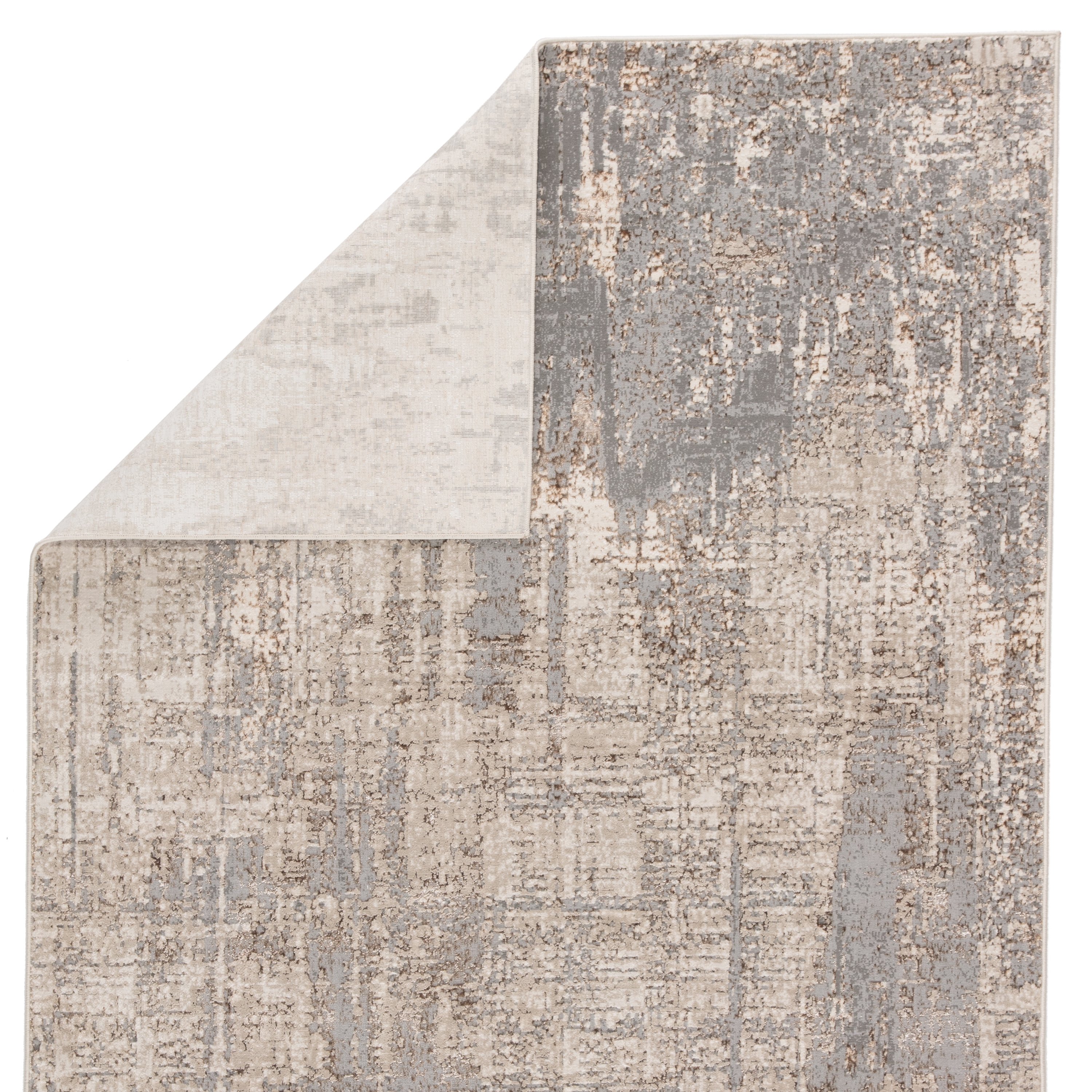 Calibra Abstract Gray/ Taupe Area Rug (6'7"X9'6") - Image 2