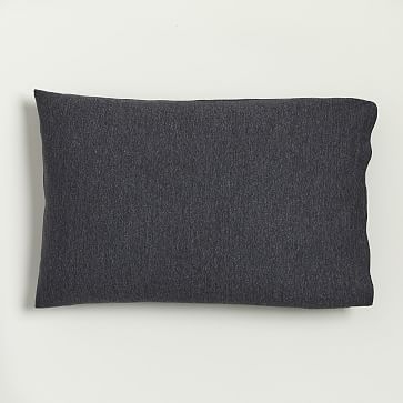 Jersey Sheet Set, Standard Pillowcase Set, Charcoal - Image 0