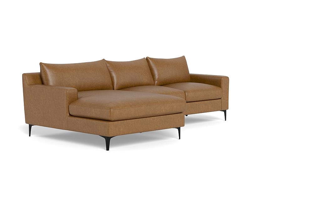 Sloan Leather Left Chaise Sectional - Image 1