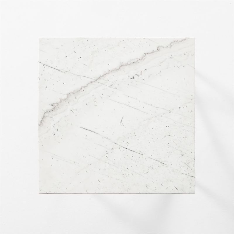 Aerolit White Marble Side Table by Bill Curry - Image 5