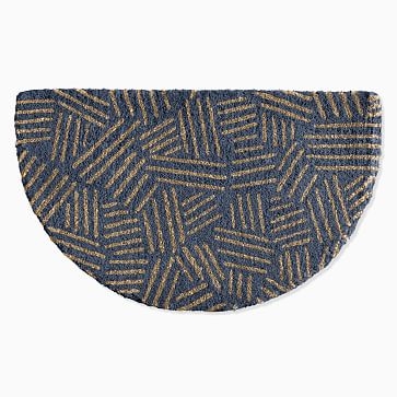 Tossed Dash Doormat, 18x30 Semi Circle, Navy - Image 3