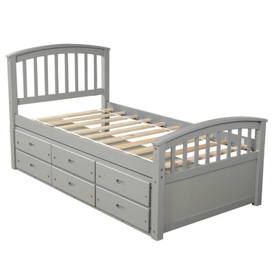 Vinco Twin 6 Drawer Solid Wood Bed by Harriet Bee - Image 0