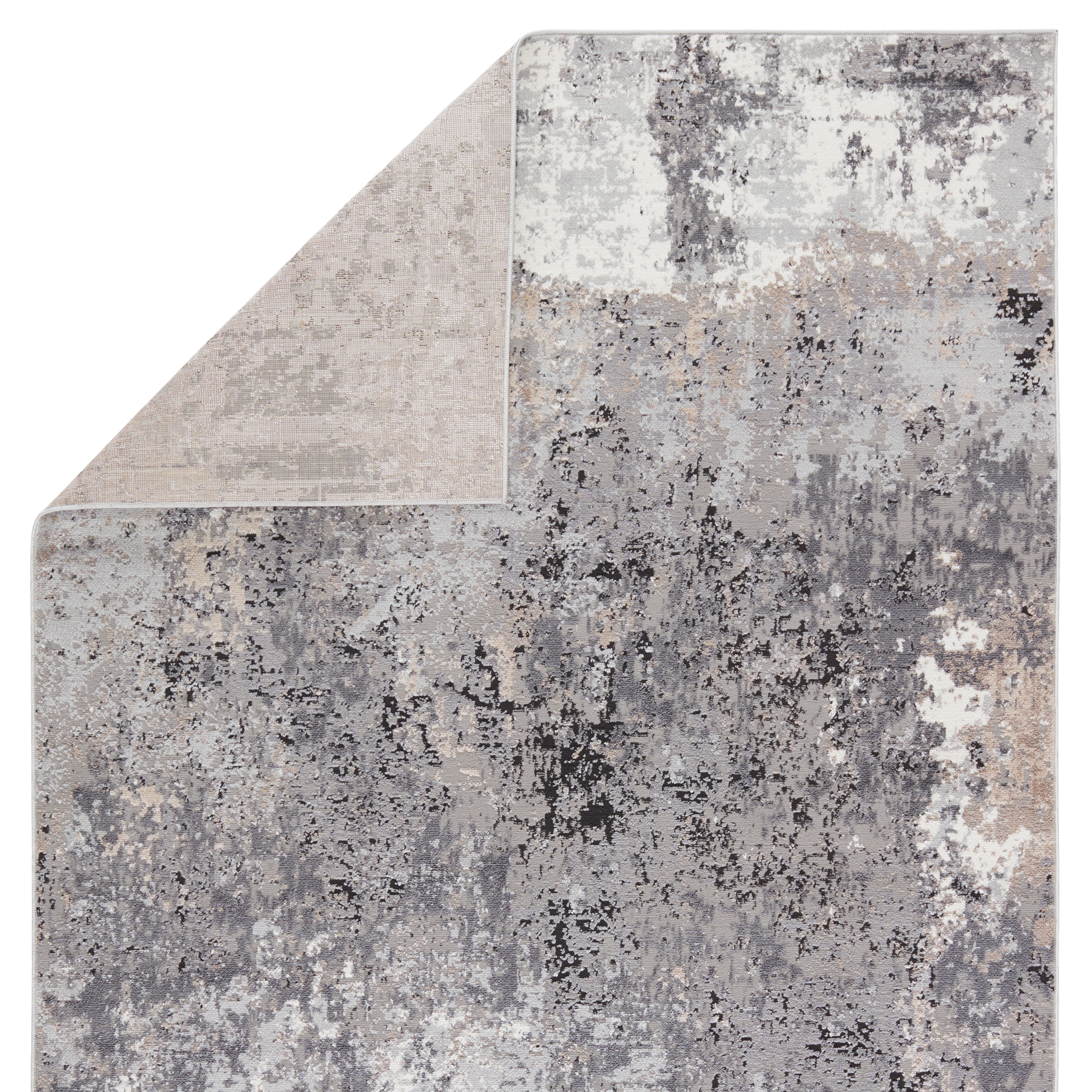 Vibe by Perrin Abstract Gray/ Tan Area Rug (5'X8') - Image 2