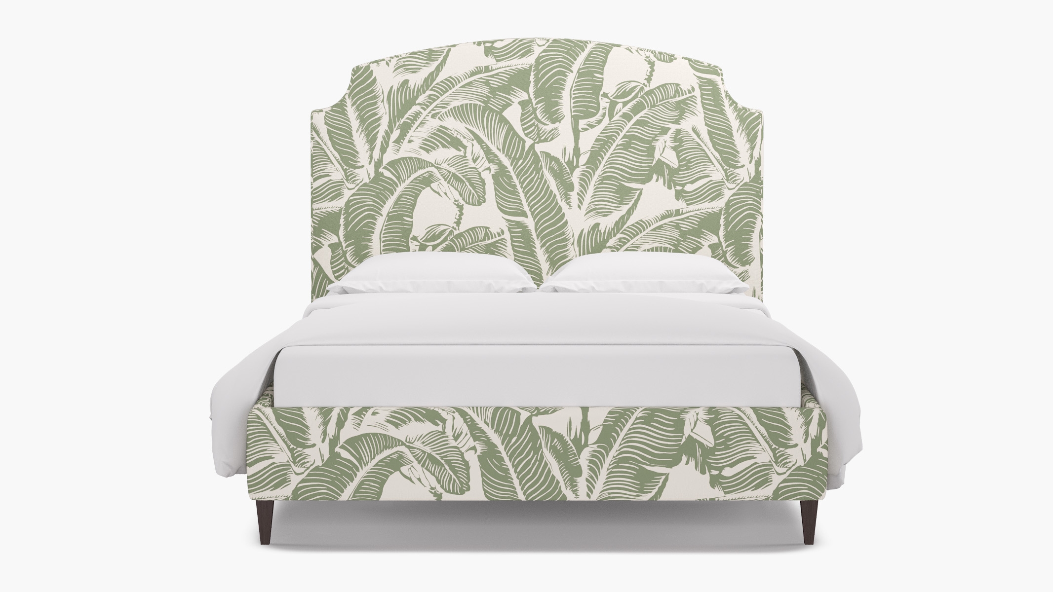 Cove Bed, Sage Martinique® Encore, Espresso Square Tapered Leg, King - Image 0