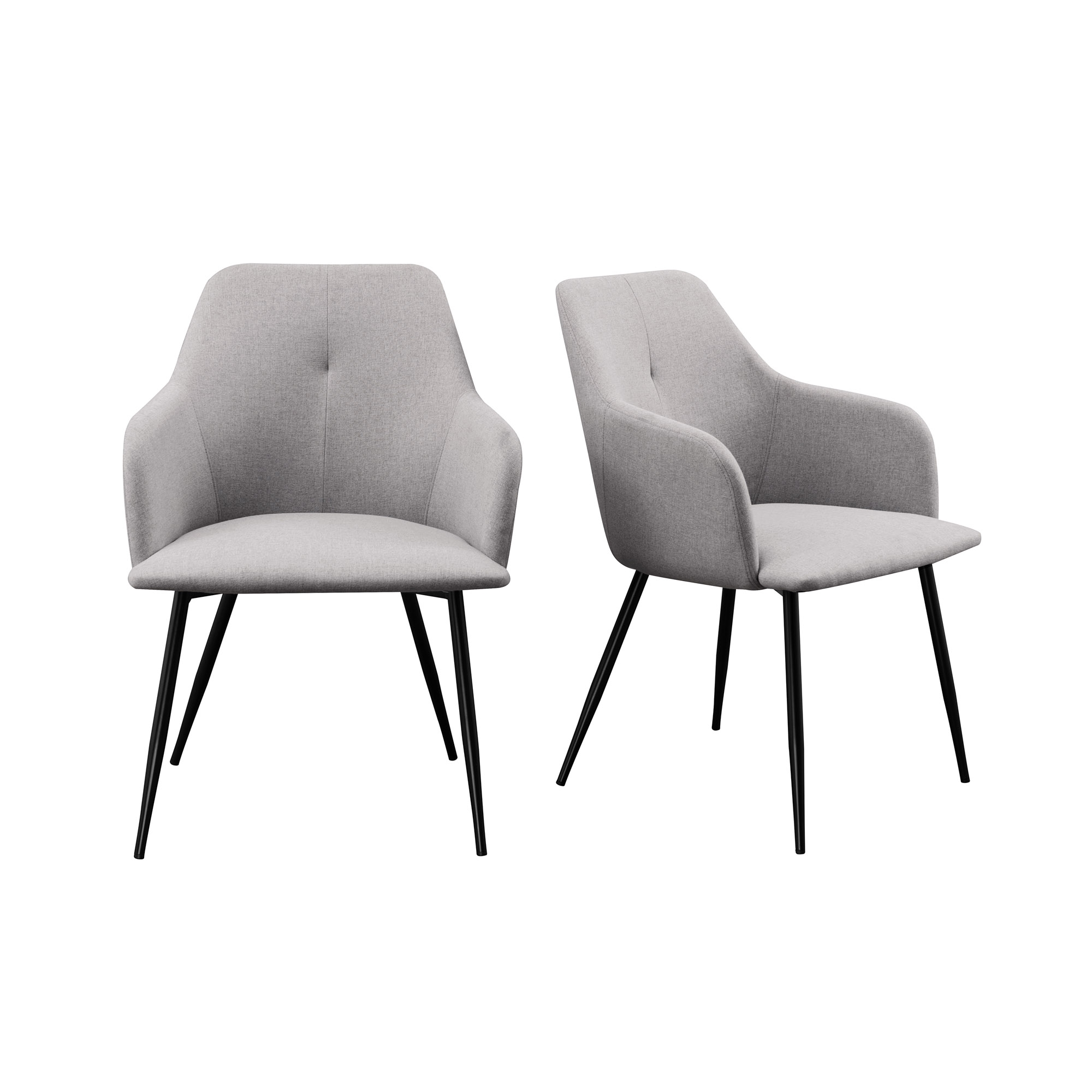 Upholstered Dining Arm Chair - 2PK - Fog Gray - Image 6