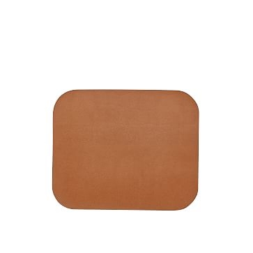 Mouse Pad, Double Sided Navy and Tan, Bonded Leather, Navy - Image 1