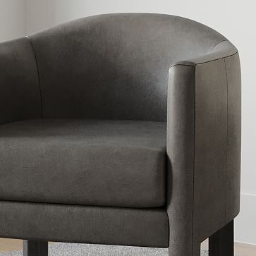 Isabella Fully Upholstered Chair, Vegan Leather, Molasses - Image 1