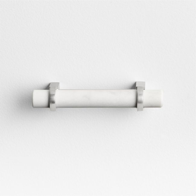 Modern Marble Silver Cabinet Drawer Bar Pull 3" - Image 0