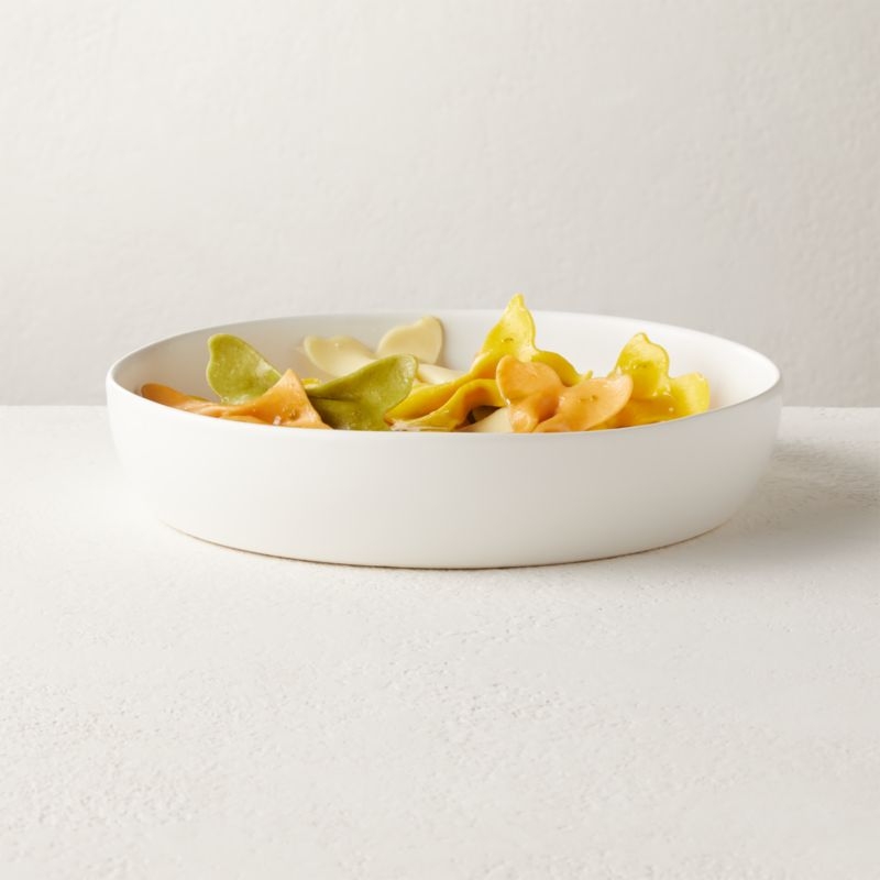 Crisp Matte White Pasta Bowl - Image 1