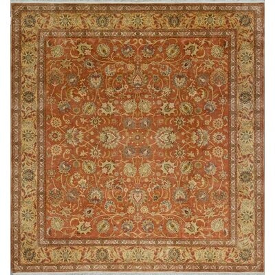 One-of-a-Kind Hand-Knotted Before 1900 Brown/Yellow 10' x 10'6" Wool Area Rug - Image 0