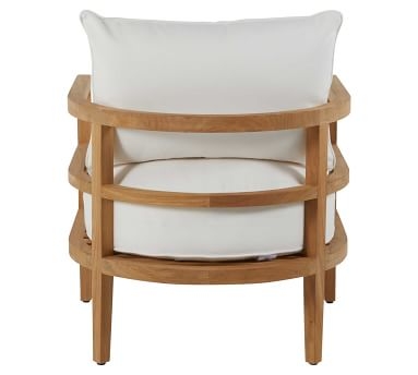 Oxeia Lounge Chair Cushion, Sunbrella(R) - Outdoor Linen; Dove - Image 3