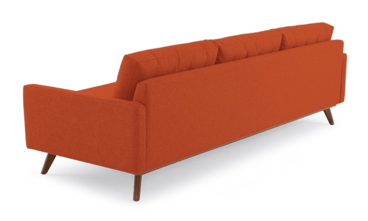 Orange Hopson Mid Century Modern Grand Sofa - Key Largo Coral - Mocha - Image 4
