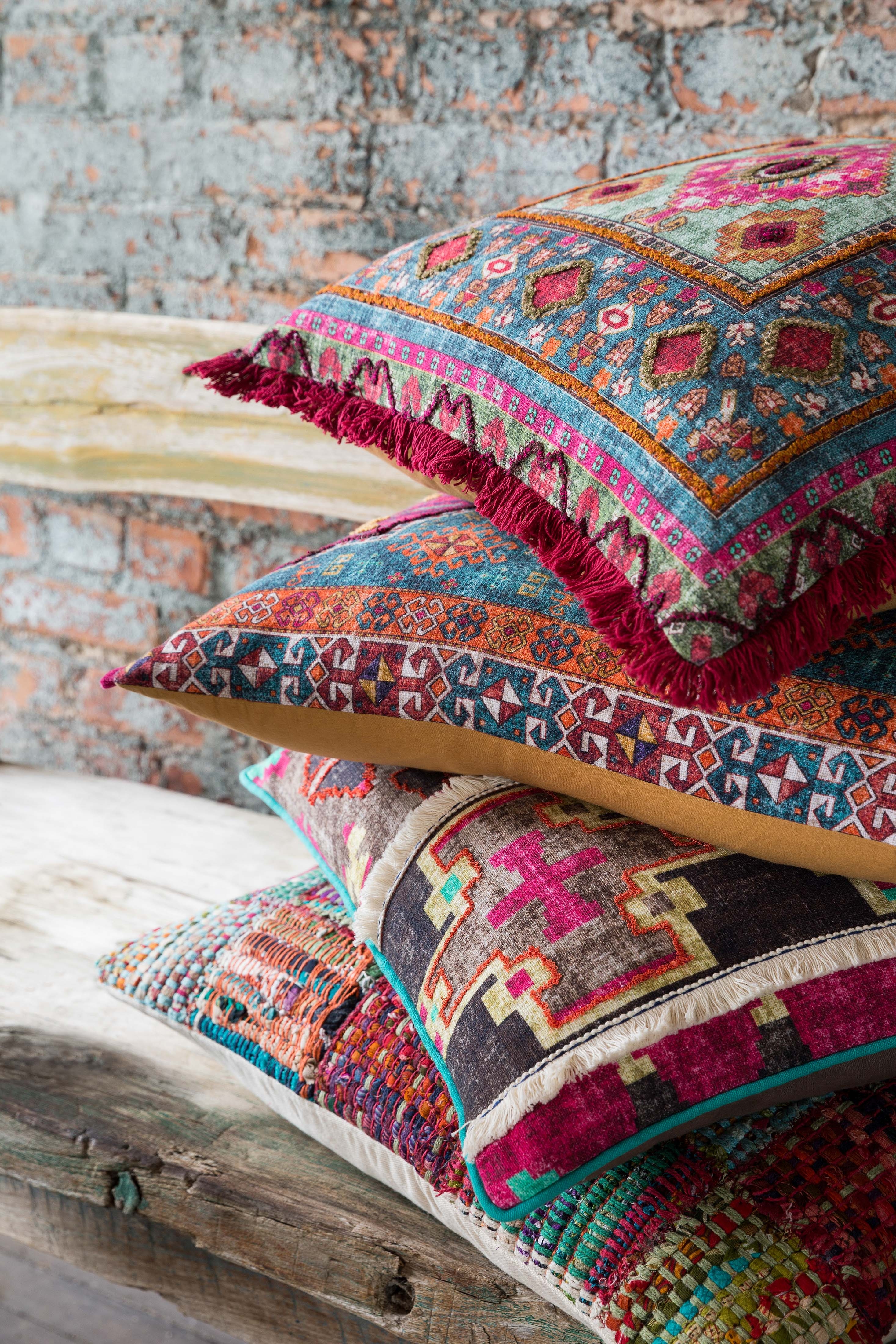 Loloi Pillows Red / Multi 13" x 21" Cover w/Down - Image 1