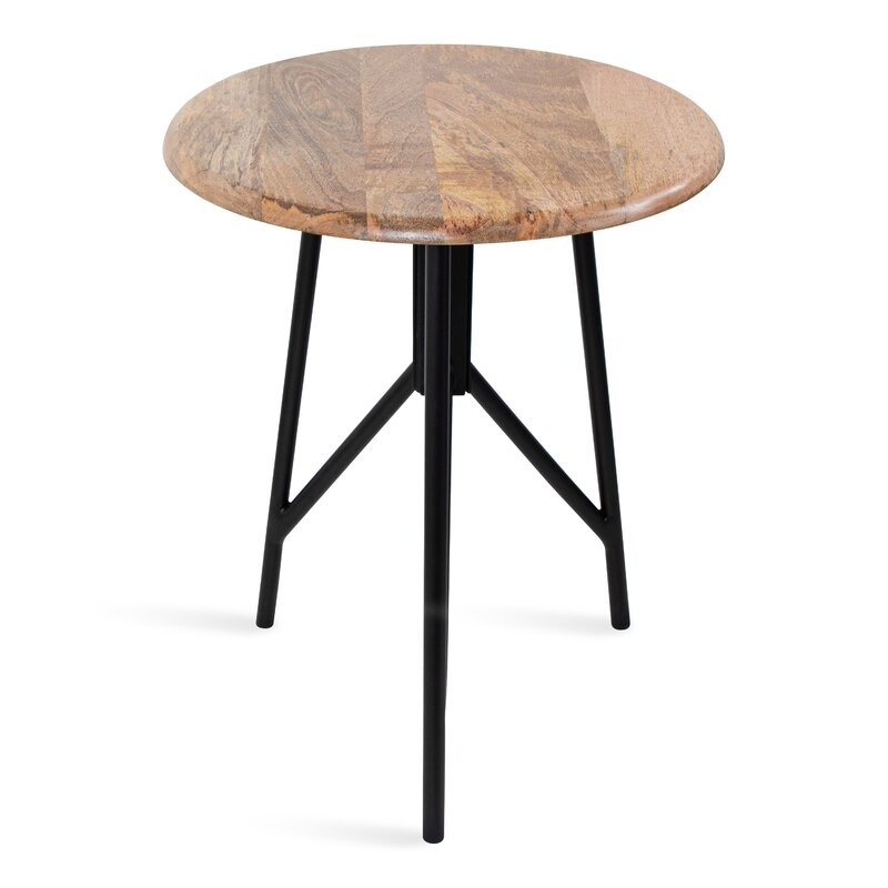Eklund Round Wood Side Table, Natural - Image 0