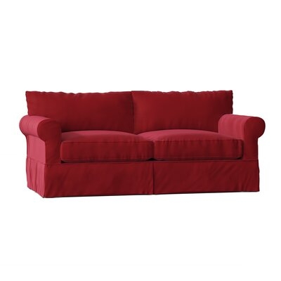84" Wide Rolled Arm Slipcovered Sofa - Image 0