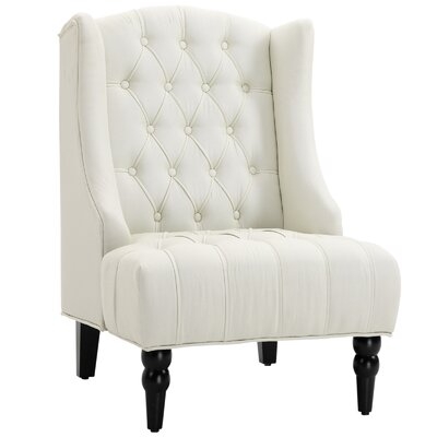Valor Linen Fabric Wingback Chair - Image 0