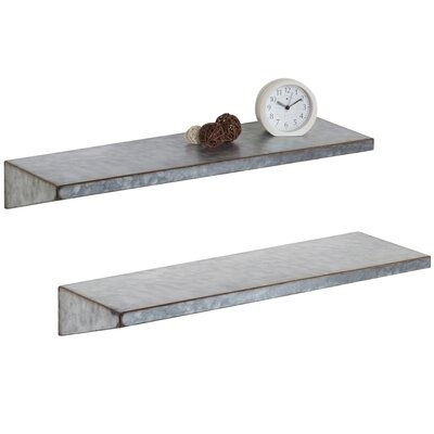 2-Pieces Galvanized Metal Wall Accent Décor - Image 0