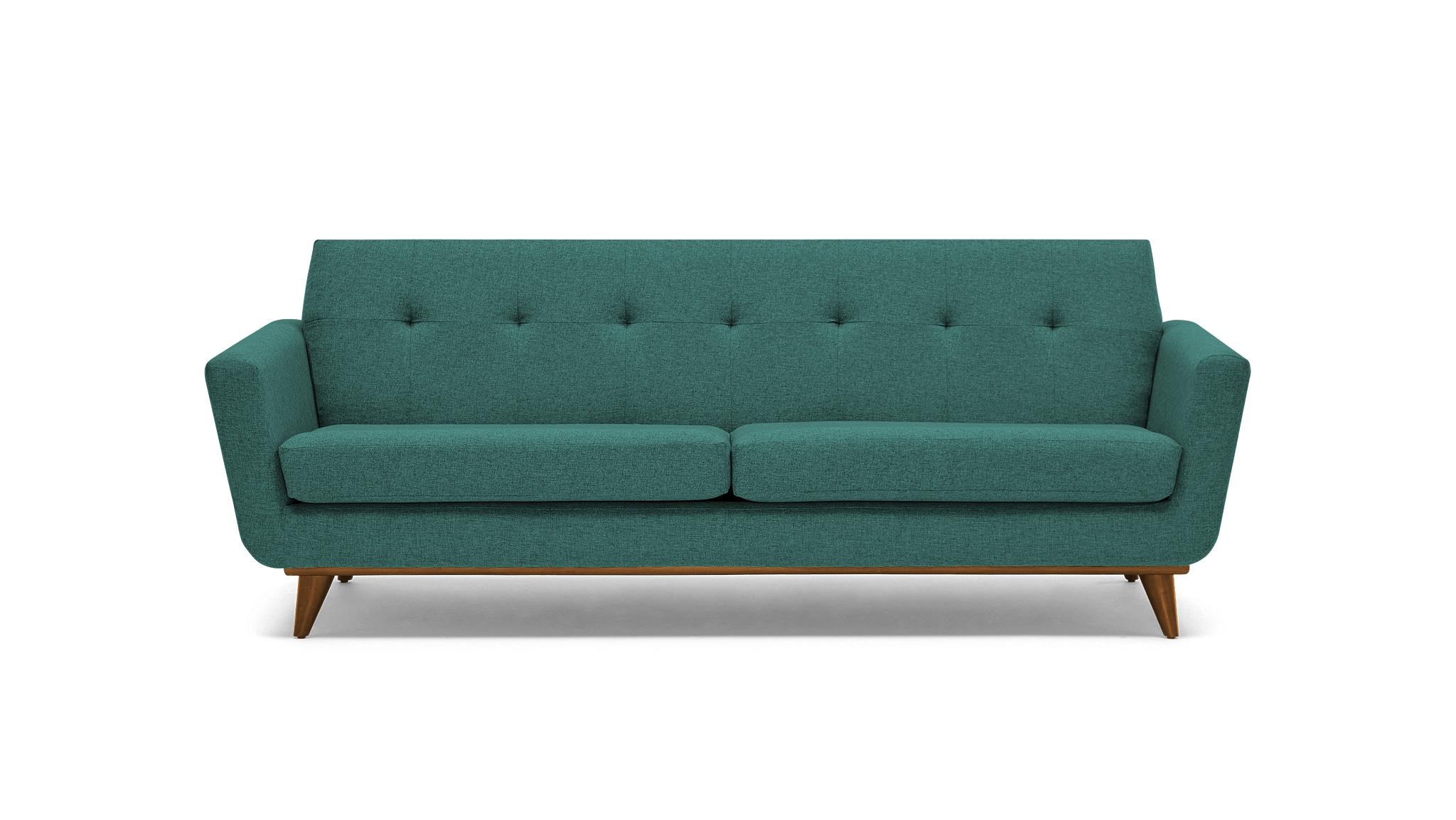 Blue Hughes Mid Century Modern Sofa - Prime Peacock - Mocha - Image 0