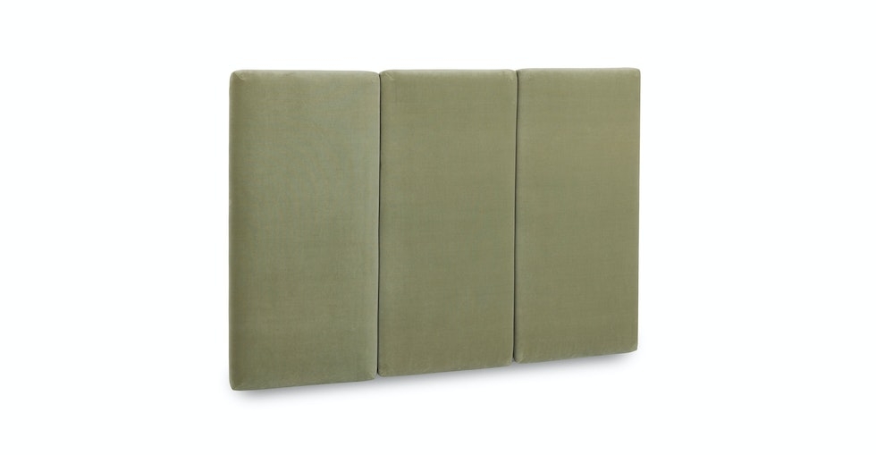 Noel Queen Velvet Headboard - Plush Pacific Sage - Image 0
