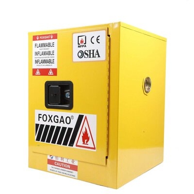 12 Gal Flammable Liquid Safety Storage Cabinet (Yellow) - Image 0