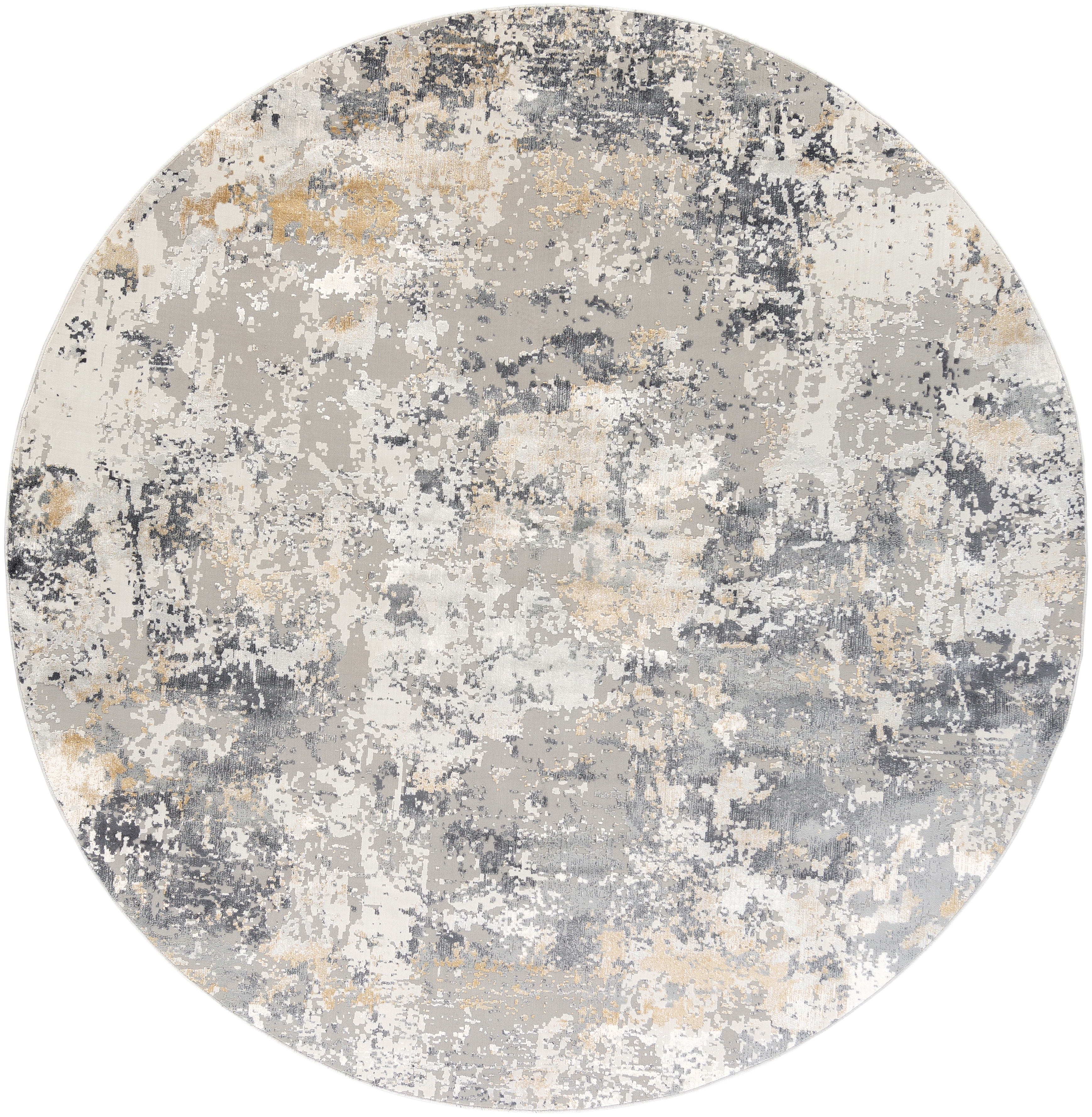Aisha Beige Indoor 5'3" x 5'3" Machine Woven Rug - Image 0