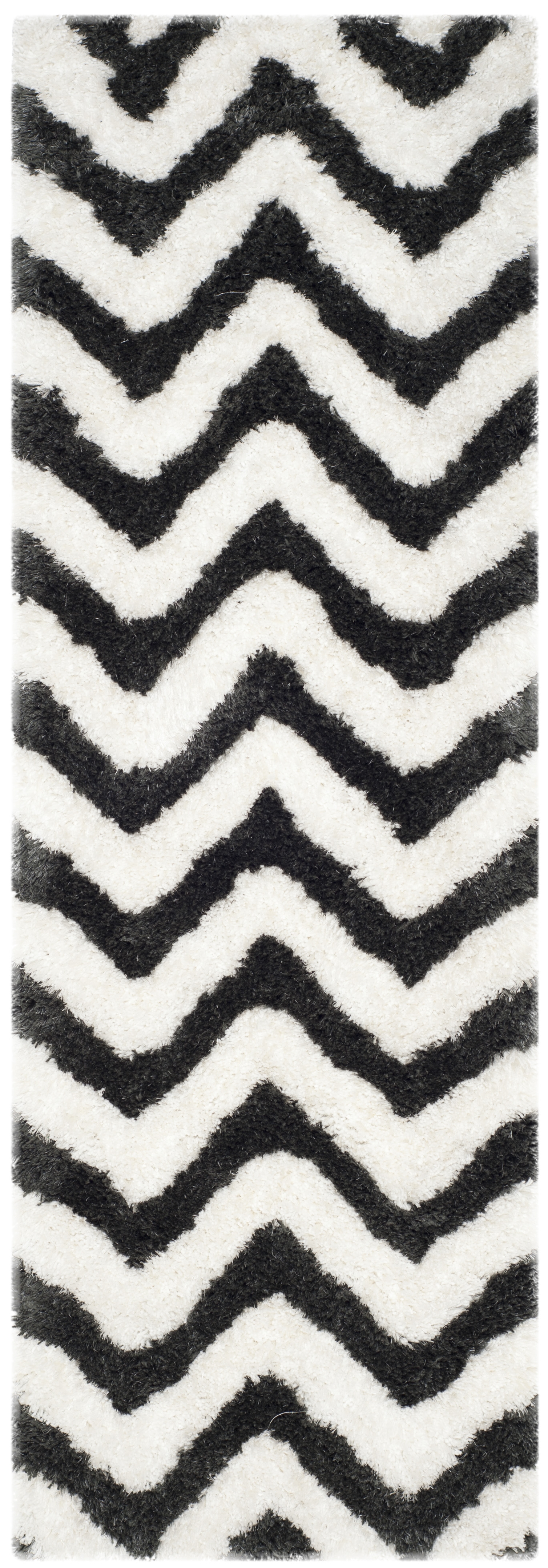 Arlo Home Hand Tufted Area Rug, BSG320D, Graphite/Ivory,  2' 3" X 7' - Image 0