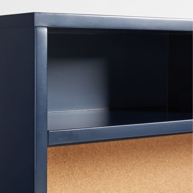 Parke Navy Blue Wood 2-Drawer Kids Desk with Hutch - Image 5