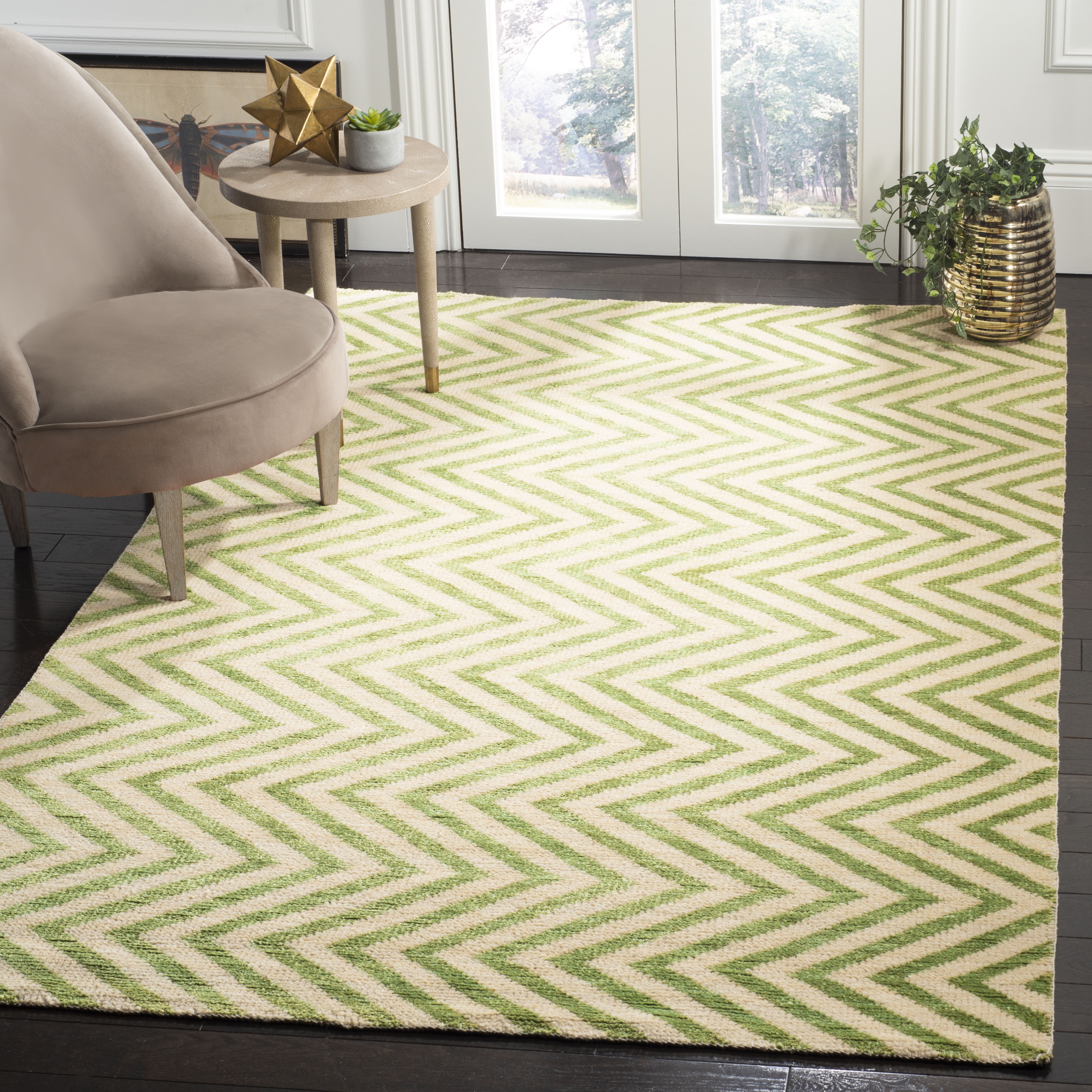 Arlo Home Hand Knotted Area Rug, STW212A, Sage,  8' X 10' - Image 1