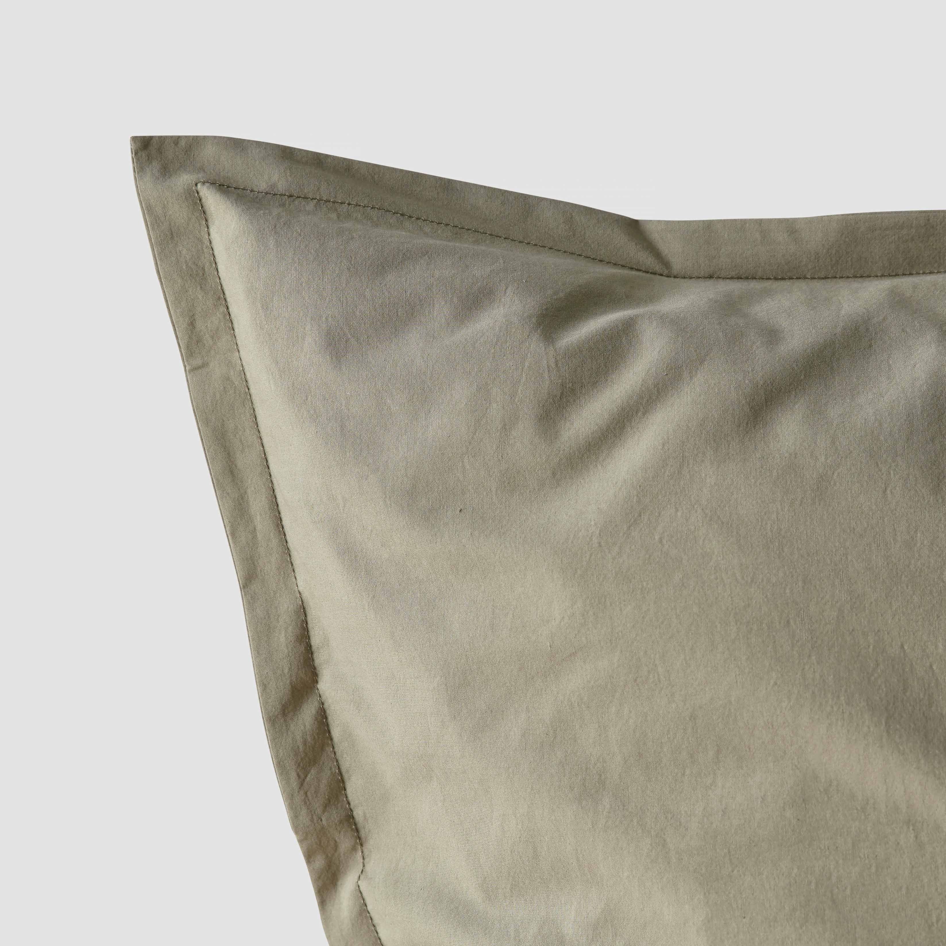 The Citizenry Organic Stonewashed Percale Shams | Standard | Grey - Image 9