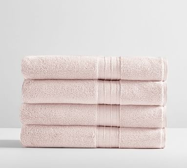 Hydrocotton Organic Bath Towels, Soft Rose, Set of 4 - Image 0