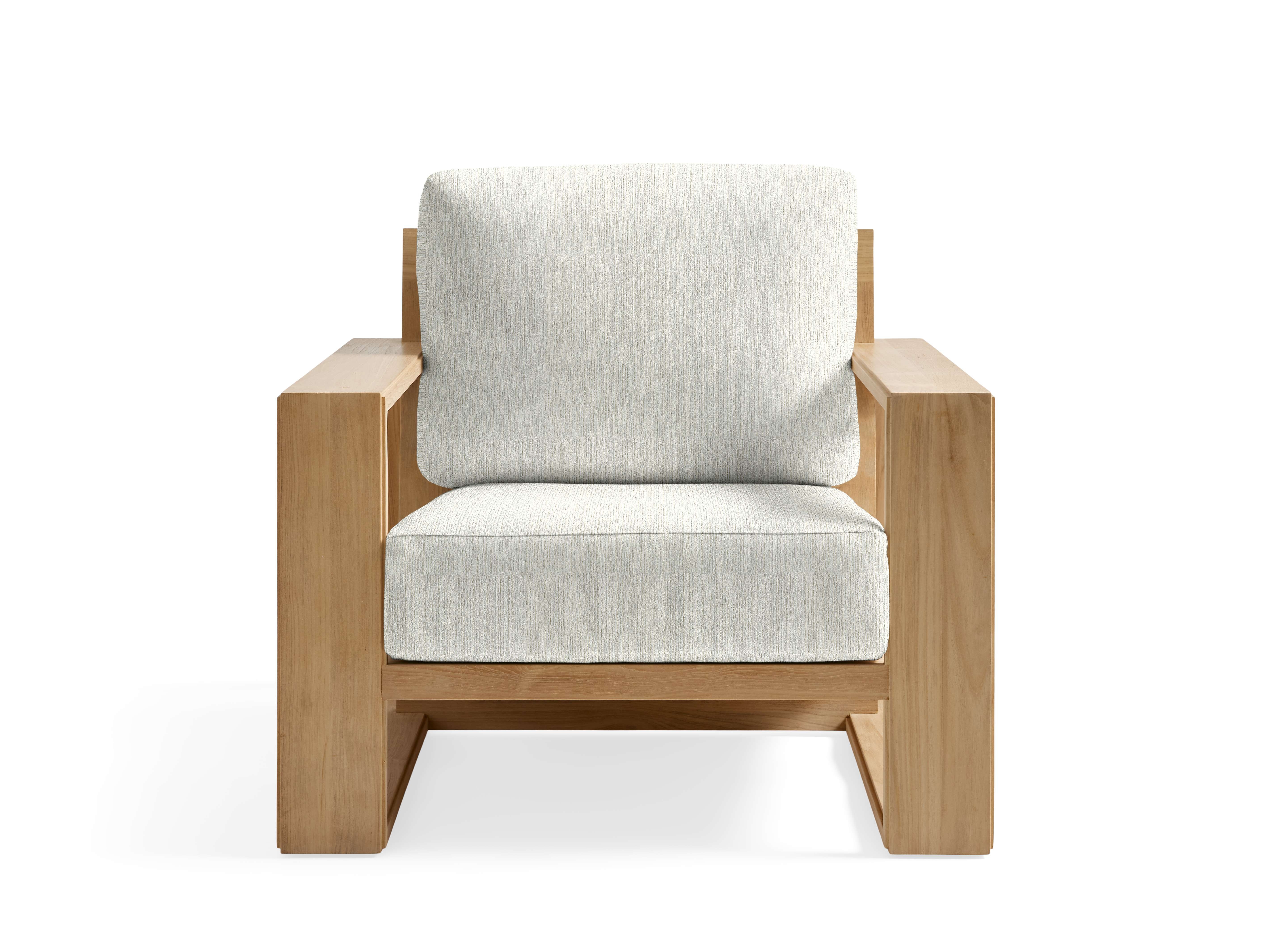 Canyon Outdoor Lounge Chair Teak in Natural  Twilly Snow  - Image 0