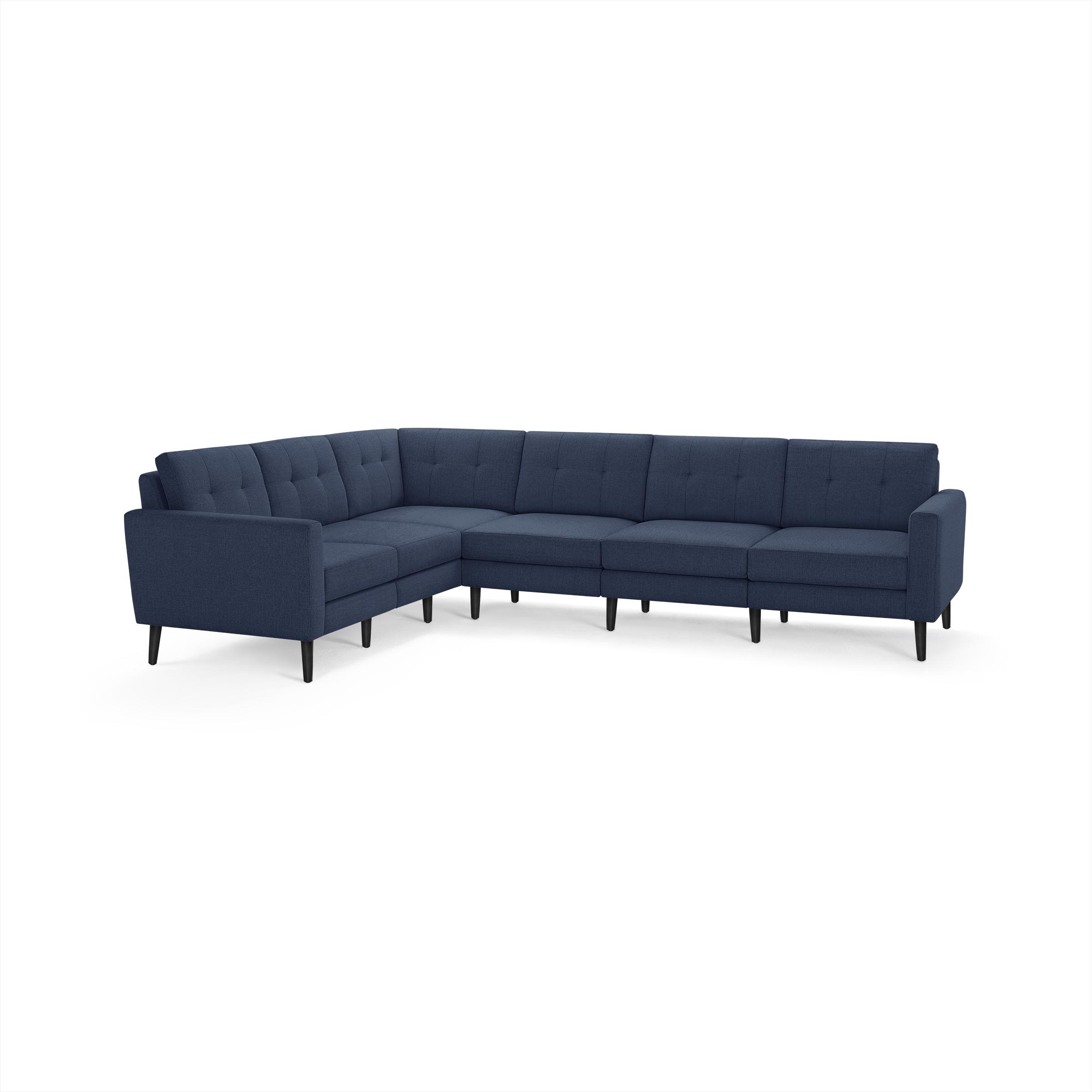 Burrow Nomad 6-Seat Corner Sectional Sofa, Leg Finish: EbonyLegs - Image 0