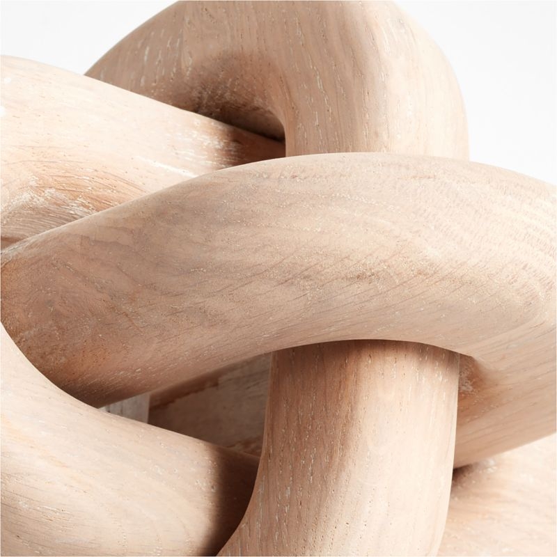 White Wood Knot Sculpture 8" - Image 2