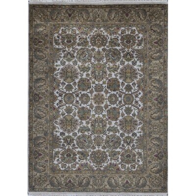 One-of-a-Kind Hand-Knotted Brown 5'2" x 7' Wool Area Rug - Image 0